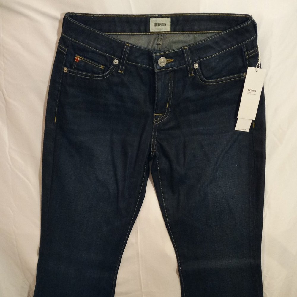 HUDSON - FLARE JEANS - FERRIS FLAP - DENIM - SIZE 27 (NWT)